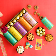 Luxury Tin Box Rakhi & Gourmet Delight