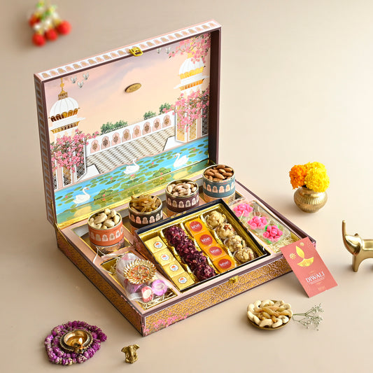 Pink Palace Diwali Mithai & Dry Fruit Hamper