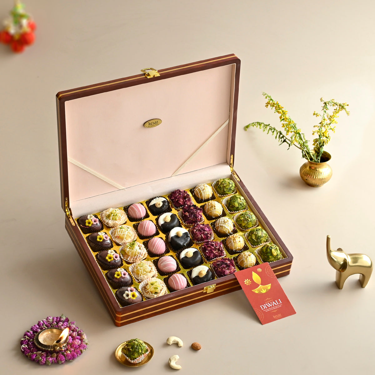 Heritage Lacquer Box of Gourmet Diwali Mithai
