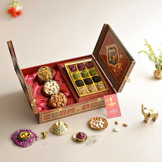 Moroccan Diwali Laddoo & Dry Fruit Gift Box