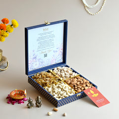 Corporate Diwali Blue Dryfruit Gift Box