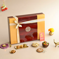 Royal Baklava & Dry Fruit Diwali Gift Box in Lacquer Wood