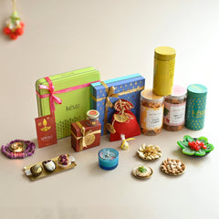 Kesar Mega Diwali Gift Hamper in Jute Basket