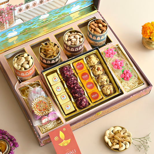 Pink Palace Diwali Mithai & Dry Fruit Hamper
