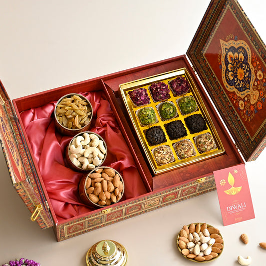 Moroccan Diwali Laddoo & Dry Fruit Gift Box