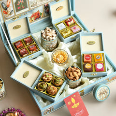 Royal Blue Jaipur Palace Diwali Gift Box