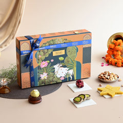 ⁠Traditional Nathdawara Pichwai Mithai and dryfruit Gift Box