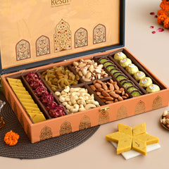 ⁠Traditional Nathdawara Pichwai Mithai and dryfruit Gift Box