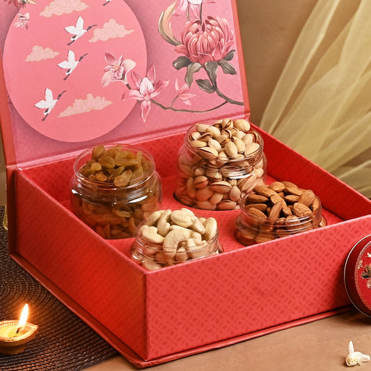 Cherry Blossom premium Dryfruit gift box