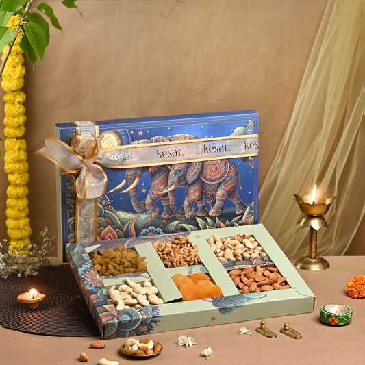 ⁠Royal Mysore elephant Dryfruit gift box