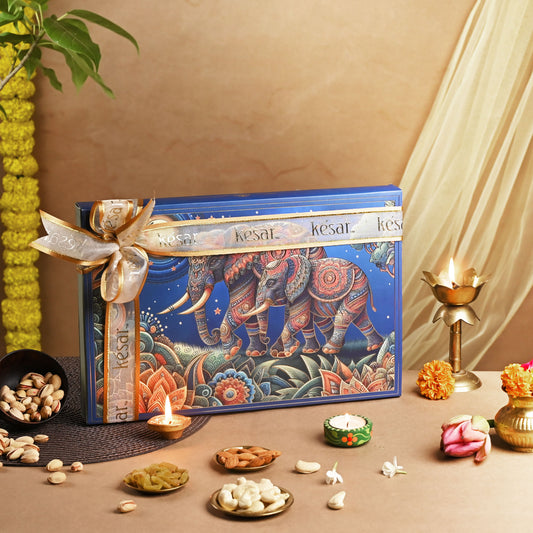 ⁠Royal Mysore elephant Dryfruit gift box