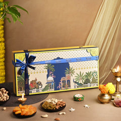 ⁠Marigold Zharokha premium Dryfruit gift box