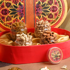 ⁠Mandala Magic Oval Dryfruit gift box