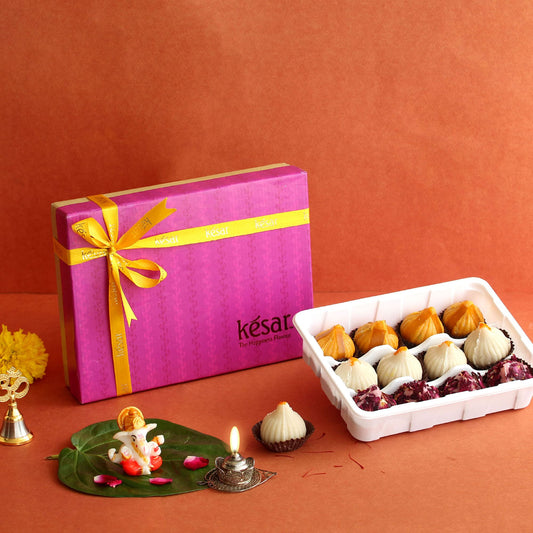 Ganesha Pooja Gift Box with Shahi Modak