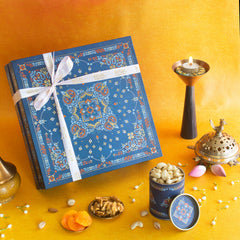English Blue Celebration Dryfruit Box (A)