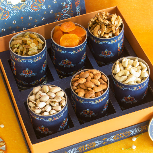 English Blue Celebration Dryfruit Box (A)