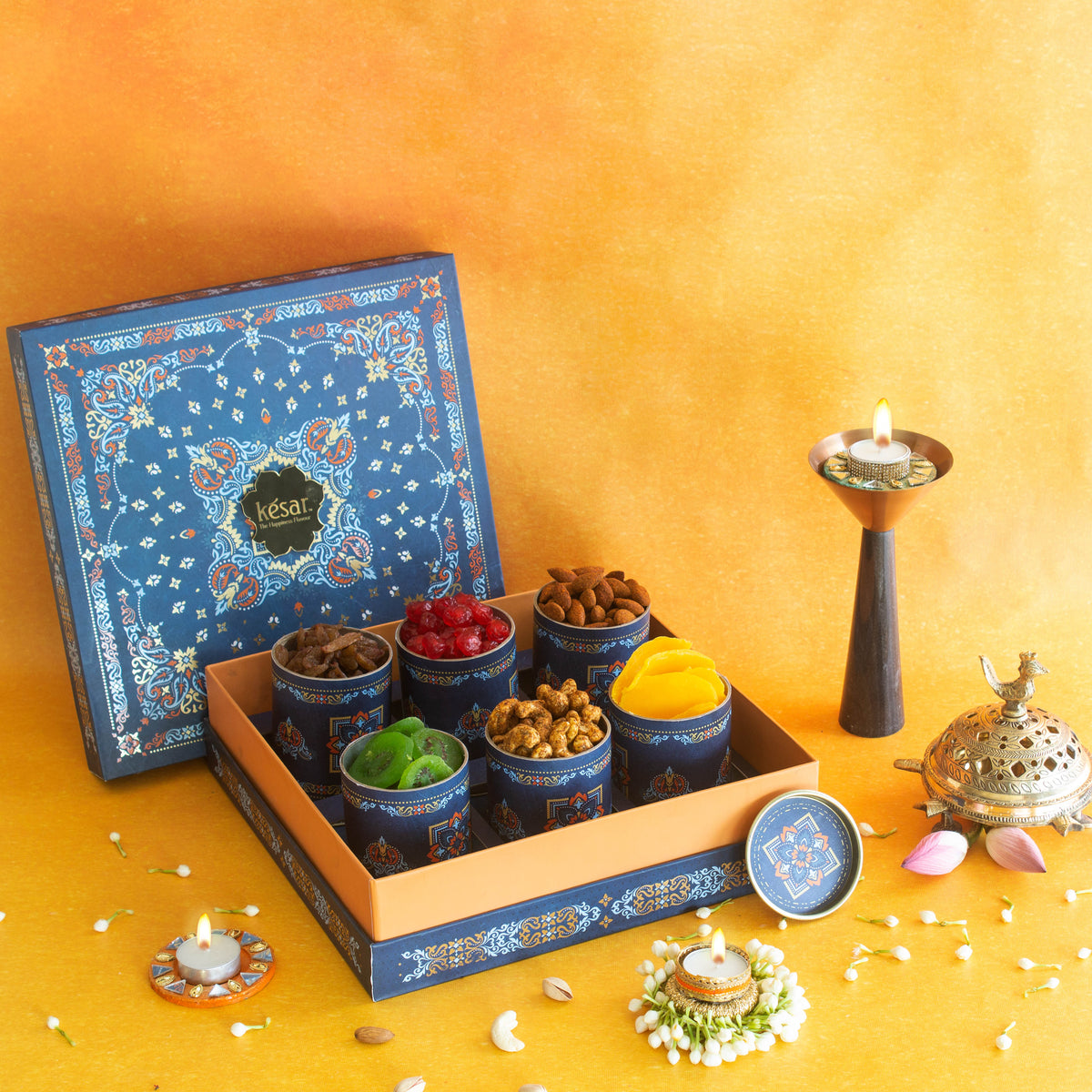English Blue Celebration Dryfruit Box (B)