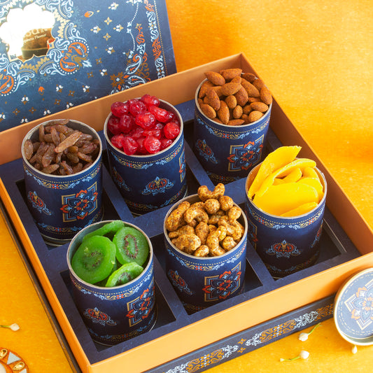 English Blue Celebration Dryfruit Box (B)