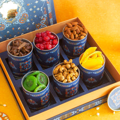 English Blue Celebration Dryfruit Box (B)