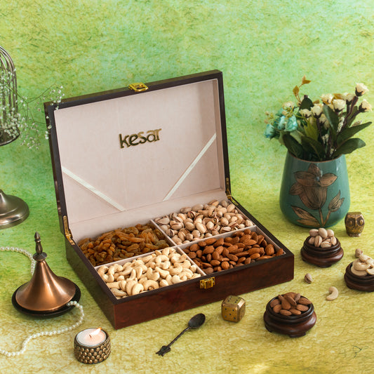 Royal Mosaic Wooden Lacquer Dry Fruit Box 