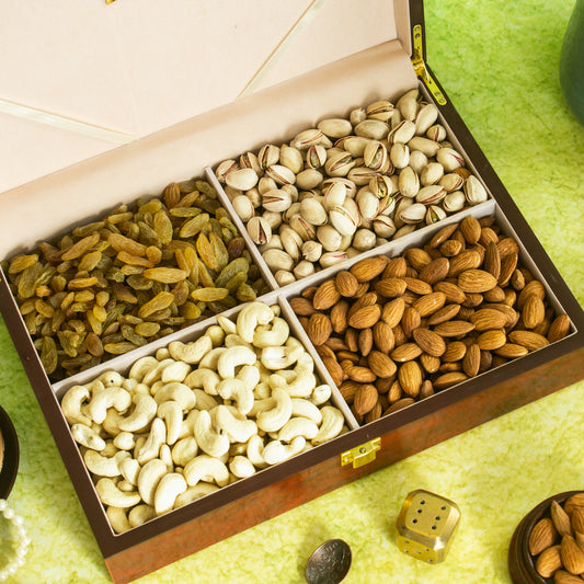 Royal Mosaic Wooden Lacquer Dry Fruit Box 