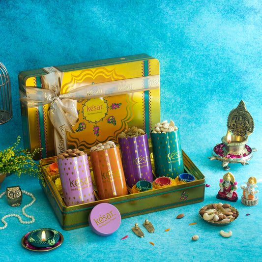 The Mega Diwali Dryfruit Box with Diya Set