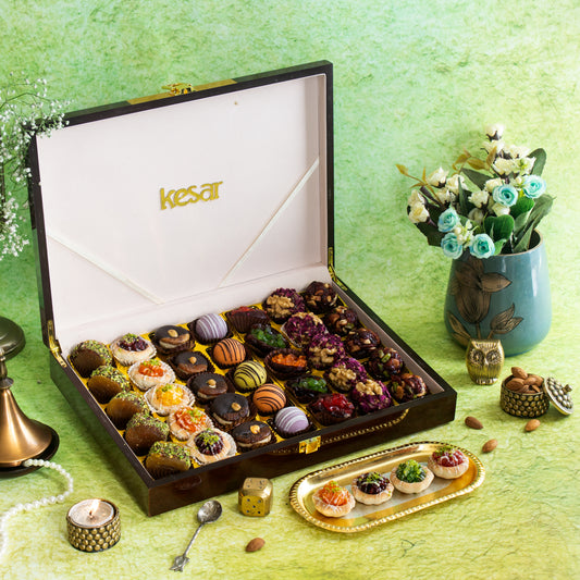 Opulent Gold Wooden Sweet Lacquered Box 
