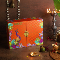 Orange Peacock Gourmet Laddoo Box