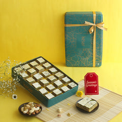 Pista Tiranga Classic Mithai Turquoise Gift Box