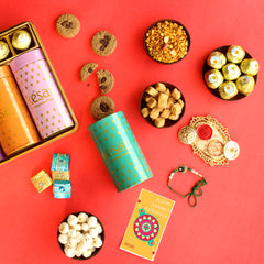 Luxury Tin Box Rakhi & Gourmet Delight