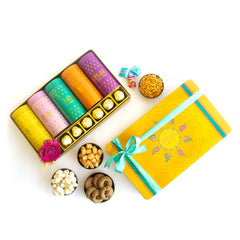 Luxury Tin Box Rakhi & Gourmet Delight