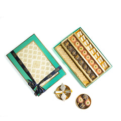 Pearl Rose & Peacock Premium Assorted Kaju Delight Sweet Gift Box 1000Gm