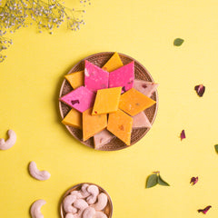 Double Peacock Flavoured Kaju Katli Premium Sweet Box 500Gm
