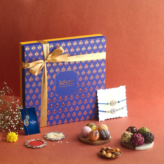 ⁠ROYAL RISHITE MITHAI AND DRYFRUIT RAKHI GIFT BOX