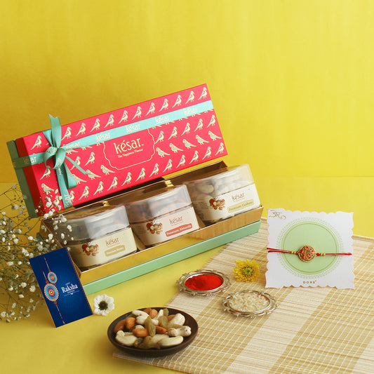 ⁠JOY DRYFRUIT RAKHI GIFT BOX