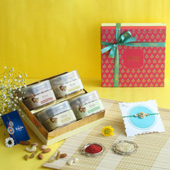 ⁠DELIGHT DRYFRUIT RAKHI GIFT BOX
