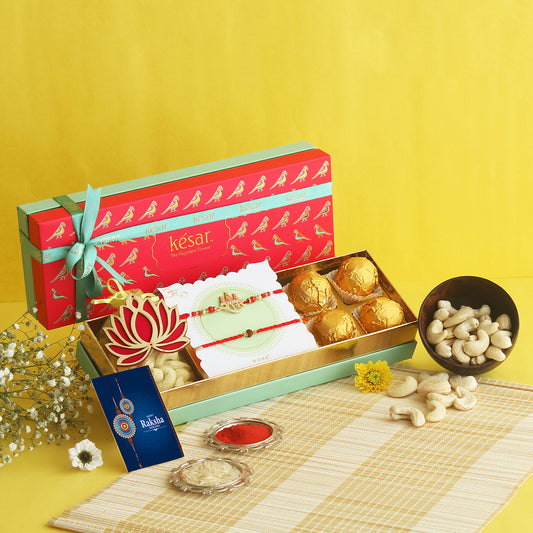 ⁠CELEBRATION DRYFRUIT & MITHAI RAKHI GIFT BOX