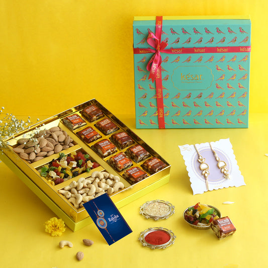 ⁠SUGARFREE MITHAI ANDDRYFRUIT RAKHI GIFT BOX