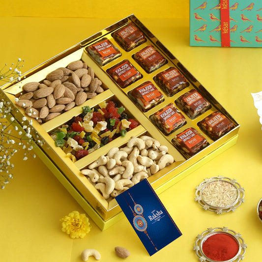 ⁠SUGARFREE MITHAI ANDDRYFRUIT RAKHI GIFT BOX