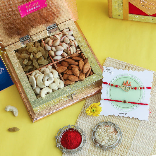 RED BLISSFUL RAKHI FESTIVAL GIFT BOX