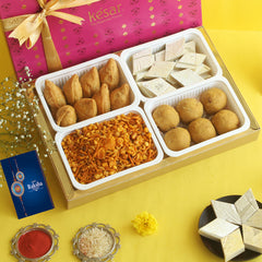 ⁠GOLDEN GLOW RAKHI FESTIVAL GIFT BOX