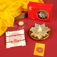 Kaju Katli Box with 2 Rakhis