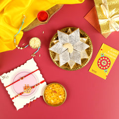 Kaju Katli Box with 2 Rakhis