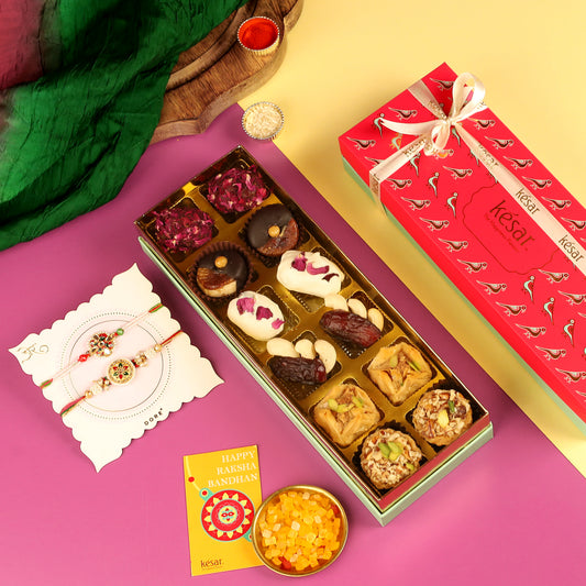Arabic Delight Sweet Box with 2 Rakhis