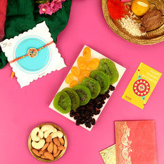 Meraaki Special Fruit and Nut Gift box with Flower Rahi