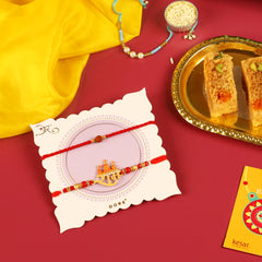 Indian Classic Mithai Box with 2 Rakhis