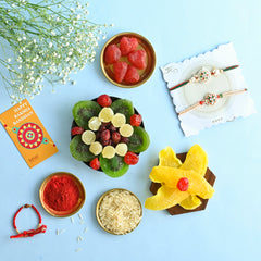 Classic Berry Gift Box with Set of 2 Rakhis