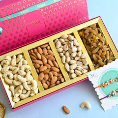 Jaipur Pink Dry Fruit Rakhi Gift Box