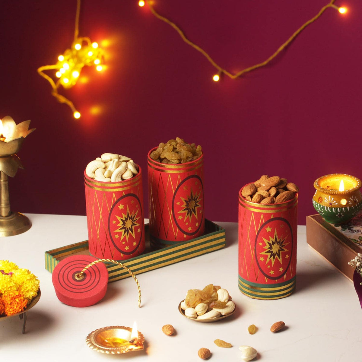 The Red Dhamaka Dryfruit Box