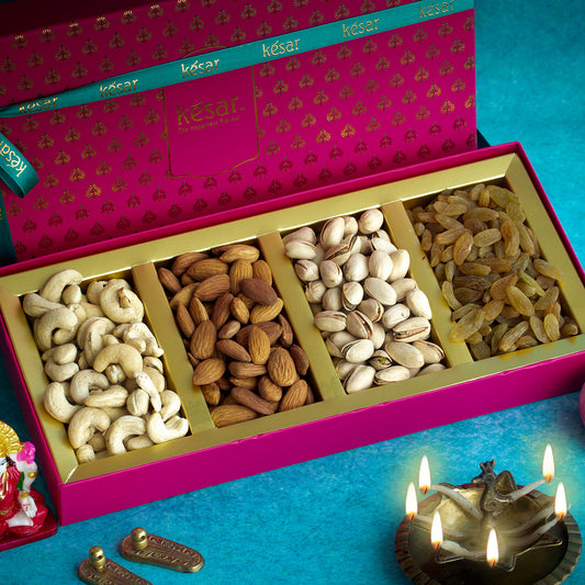 Festive Dryfruit Gift Box with Ganeshji and Laxmiji
